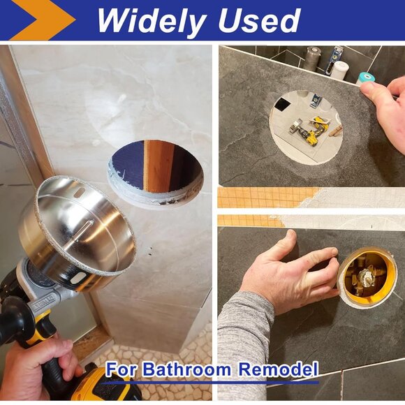 5 Inch 130mm Diamond Hole Saw with Pilot Bit, 5" Tile Hole Saw for Granite, Cera - Picture 6 of 6